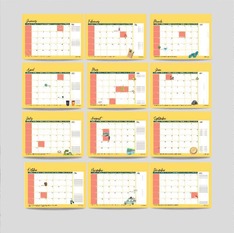 Jual Kalender 2021 Alexa Planner Calendar Online Februari 2021 Blibli