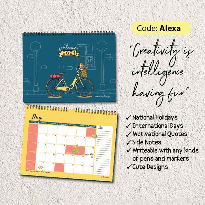 Jual Kalender 2021 Alexa Planner Calendar Online Januari 2021 Blibli