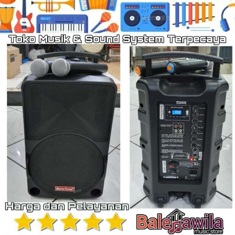 Promo Speaker Portable Baretone Max 10C MAX10C 10 100watt ORIGINAL