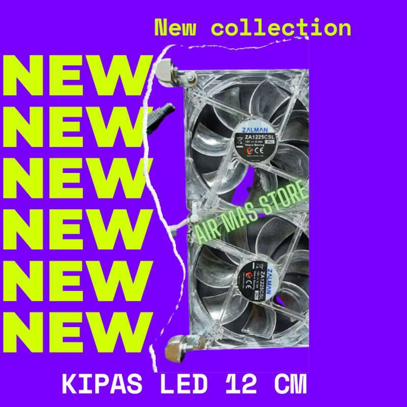 led kipas aquarium double big fan pendingin air 12 x 12 cm total 24 cm