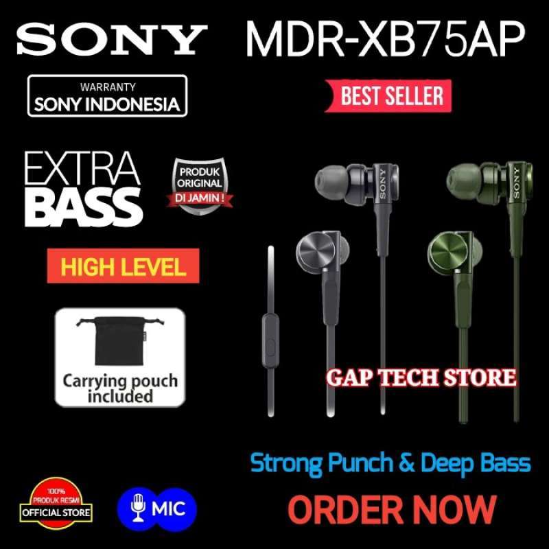 Promo Sony Mdr Xb75Ap In Ear Extra Bass 