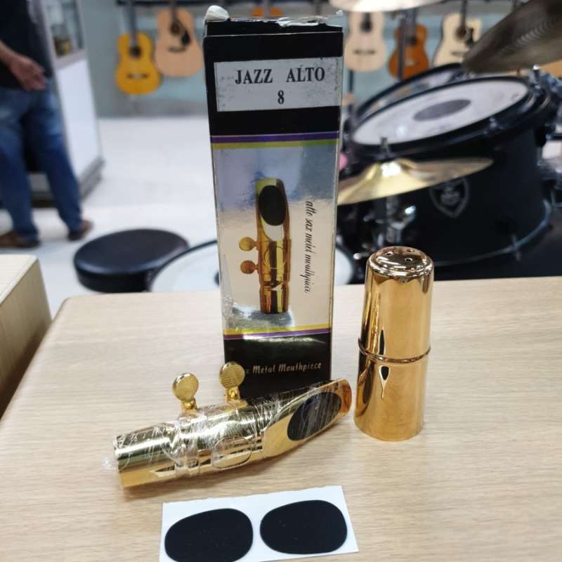 Mouth Piece Saxophone Baritone Sax Metal Jazz Alto SIZE 8