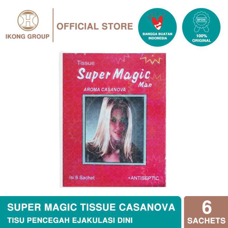 Super Magic Aroma Casanova Tissue Magic Man Original 6 Sachet Terbaru Agustus 2021 Harga Murah Kualitas Terjamin Blibli