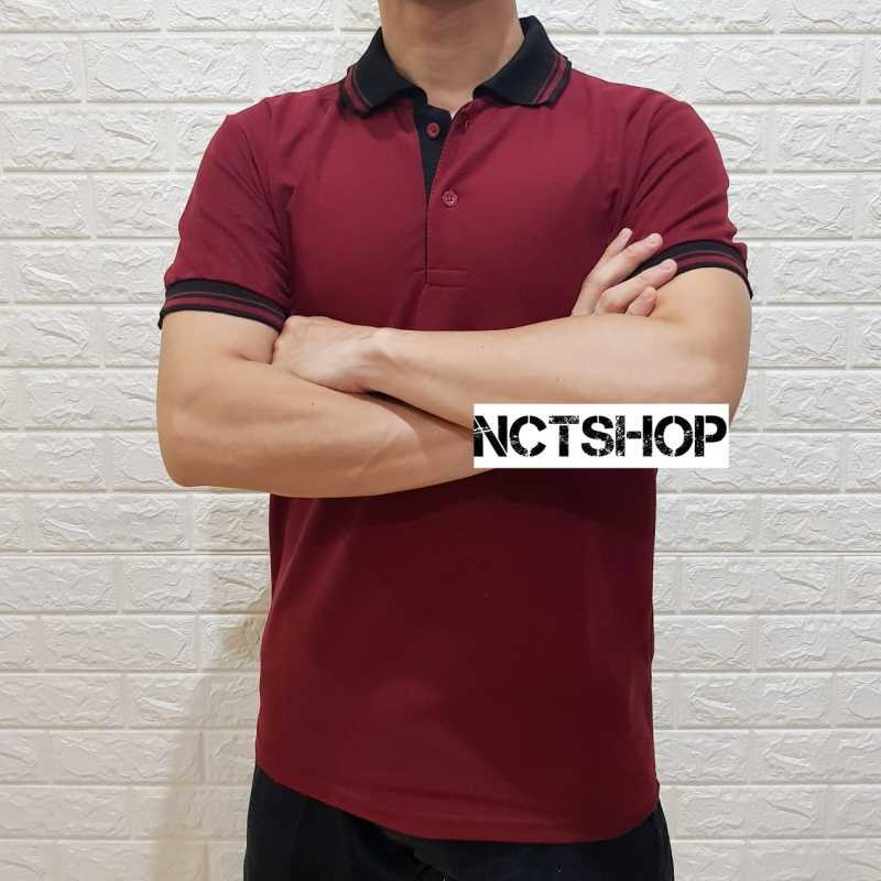 Polo shirt on sale merah maroon
