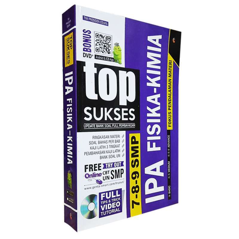 BUKU MATERI SOAL SMP TOP SUKSES UPDATE BANK SOAL PEMBAHASAN FISIKA - KIMIA  SMP 7 8 9