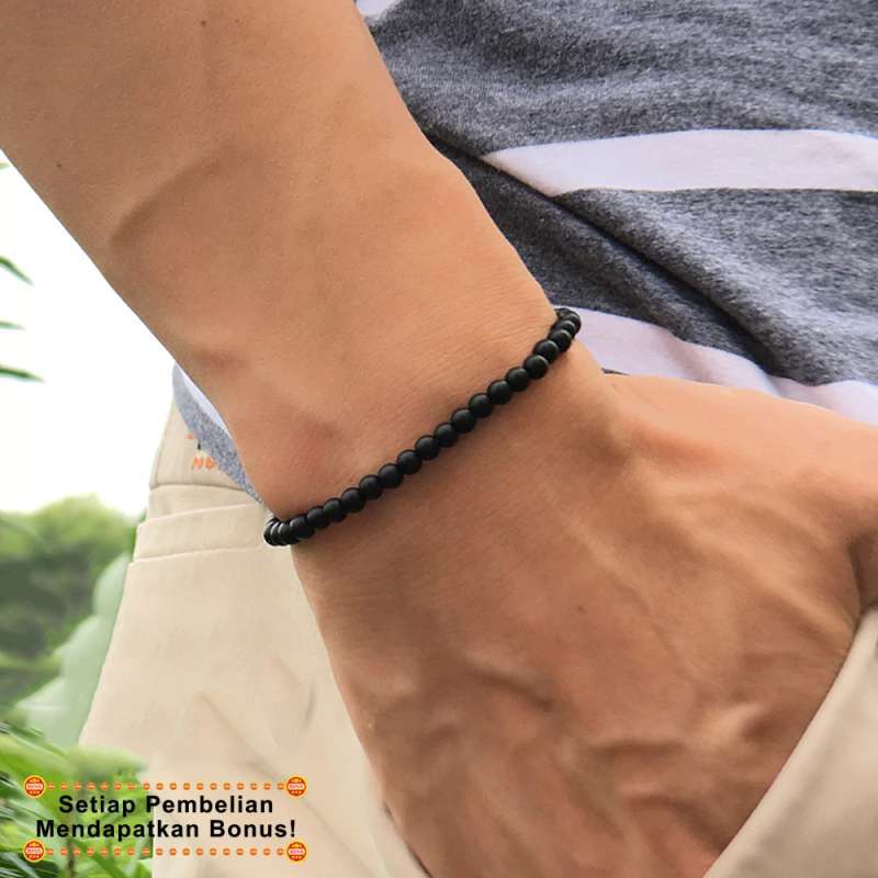 Promo Bos Gelang Tangan Natural Matte Black Onyx Doff Hitam Pria Wanita Keren Batu Akik Asli Korea Unisex Di Seller Bacter Online Shop Kota Bekasi Jawa Barat Blibli