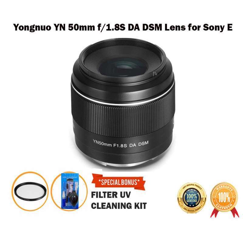 lensa yongnuo yn 50mm f1 8s da dsm lens for sony e mount f1 8 original