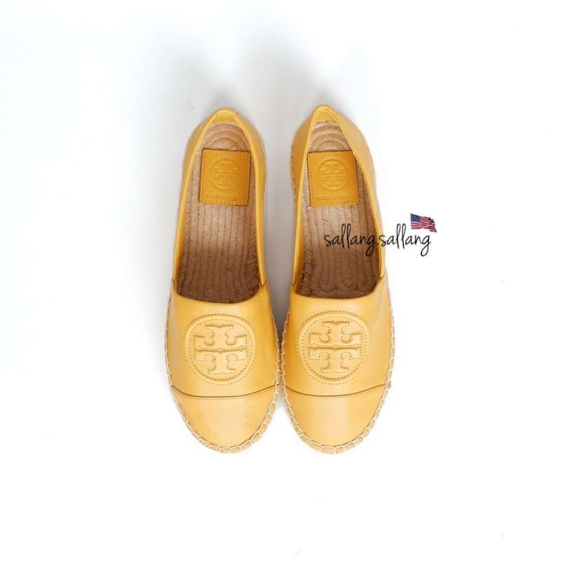 tory burch yellow espadrilles