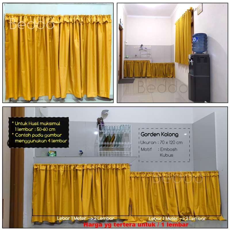 Jual Gorden Kolong Dapur 2021ukuran 70 X 120 Cm Motif Embosh Polos Online April 2021 Blibli