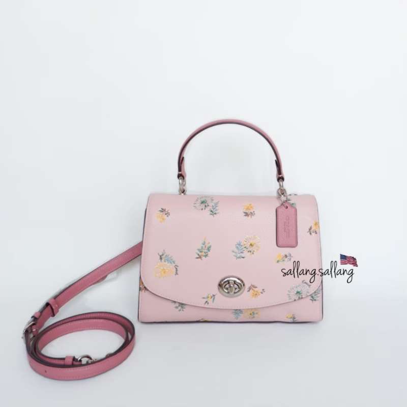 Coach tilly top handle with dandelion floral print sales