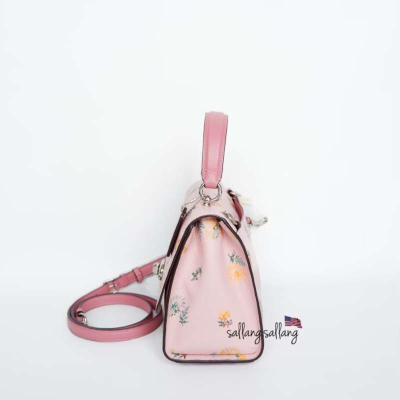 Coach tilly top handle with dandelion floral print sales