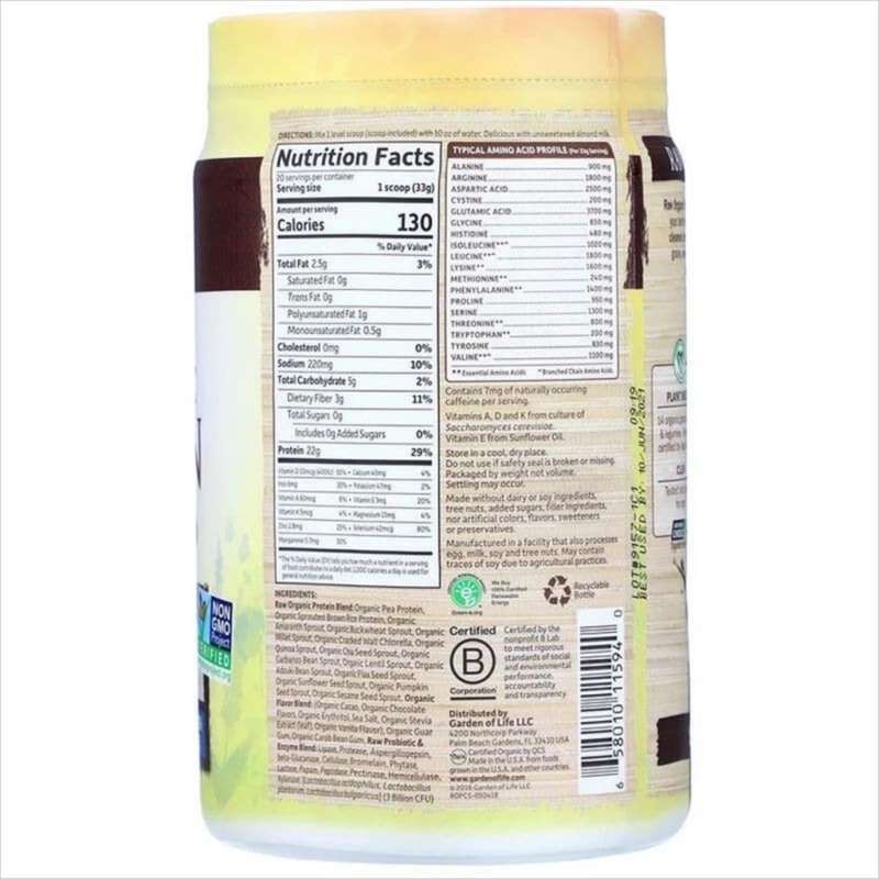 Jual Raw Organic Protein Plant Formula - Chocolate 660 gr ...