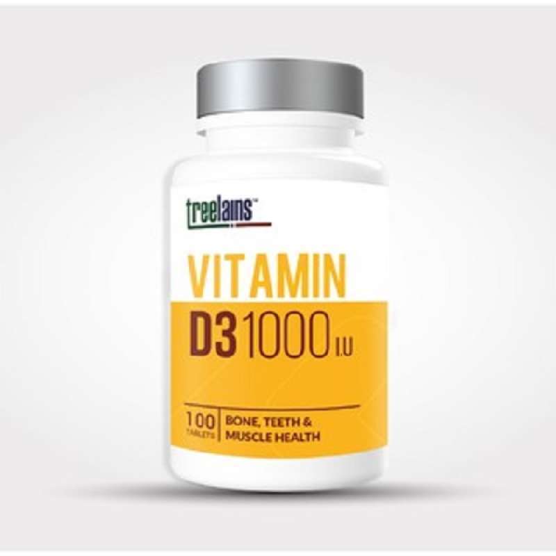 treelains vitamin d3 1000 iu vit d 1000iu antioksidan imun tubuh tulang osteoporosis gigi 100 tablet