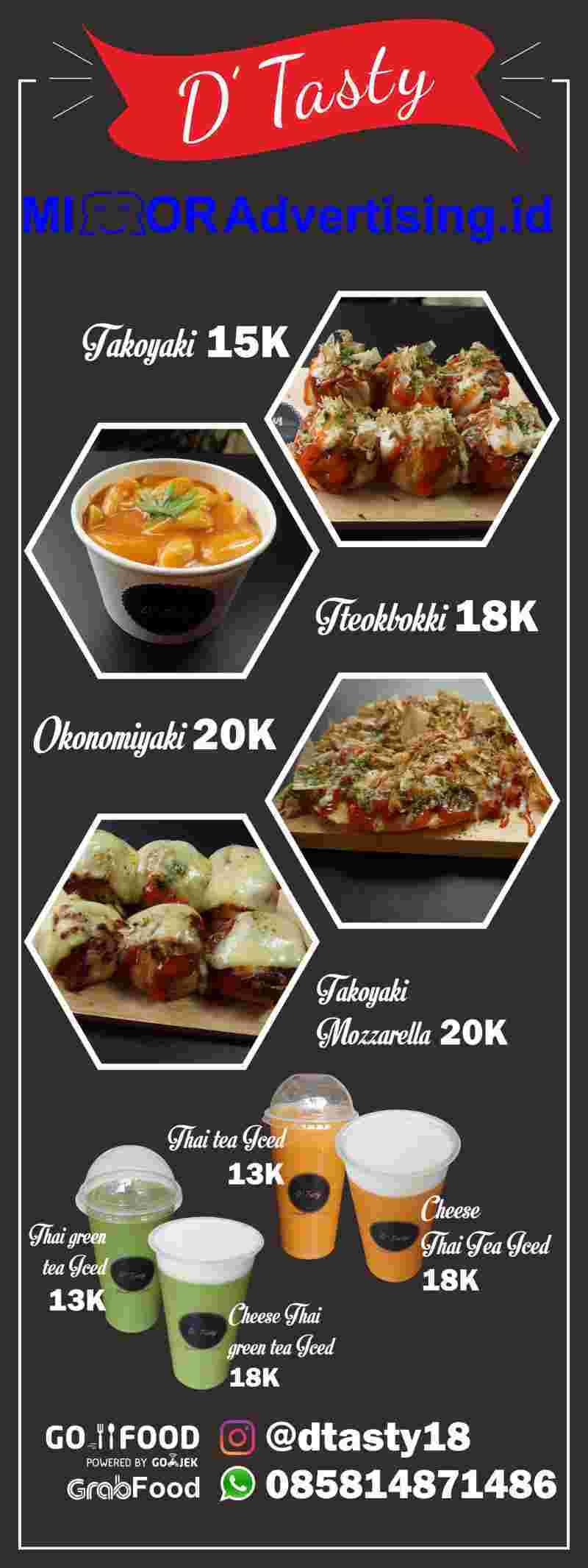 Jual Mirror Advertising Cetak Banner Makanan Dan Minuman Menarik Untuk Warung Makan Di Seller Mirror Advertising Kota Malang