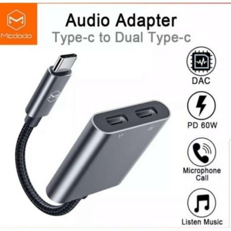 Promo Mcdodo Audio Adapter Type C Dual 