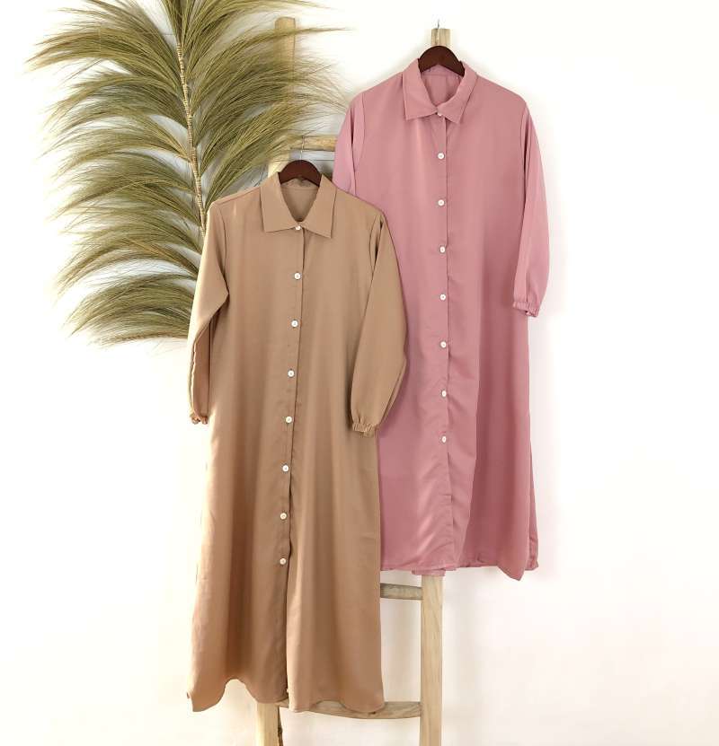 Jual Gamis Muslim Jumbo Kancing Depan Hana Dress Murah Mei 2021 Blibli