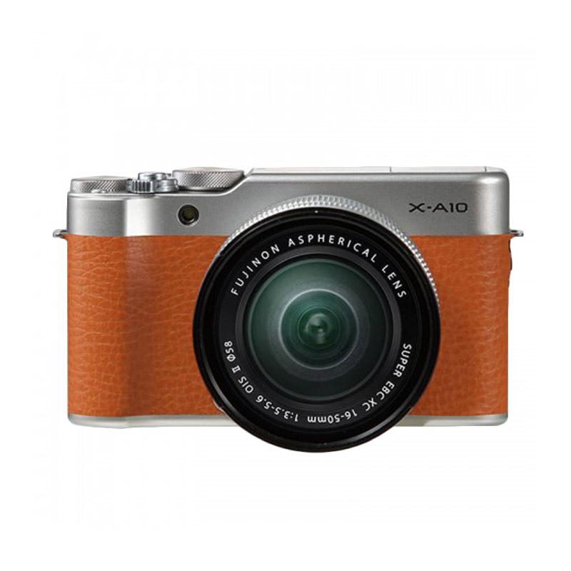 Fujifilm X-A10 Kit 16-50mm Kamera Mirrorless - Brown + 16 GB RESMI PT FUJIFILM INDONESIA