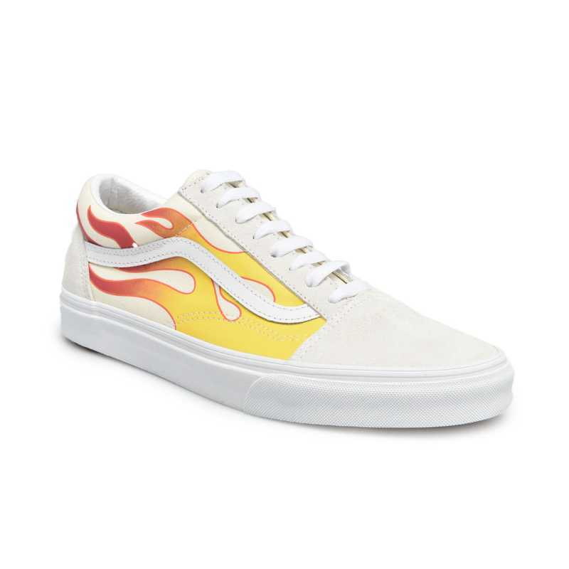Vans old skool sales flame true white