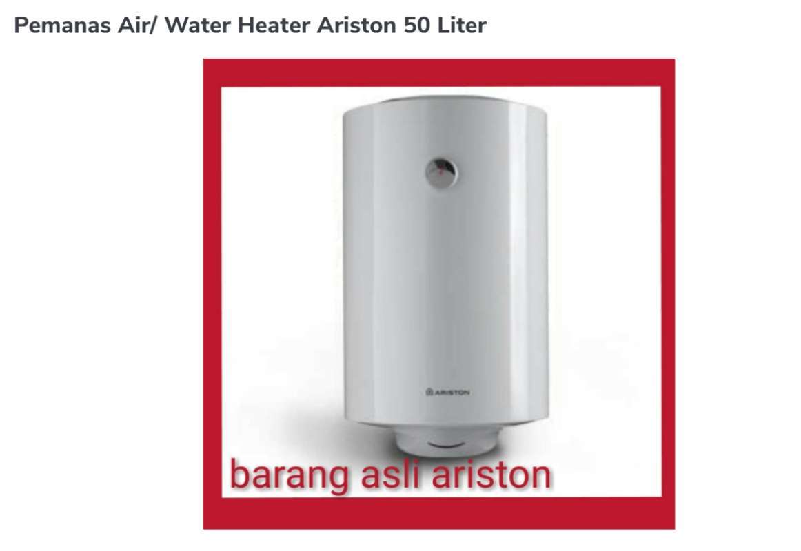 Pemanas Air Water Heater Ariston 50 Liter Terbaru Agustus 2021 Harga Murah Kualitas Terjamin Blibli