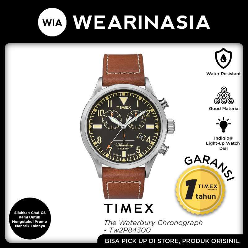 Jual Jam Tangan Analog Pria Casual Timex The Waterbury Chronograph