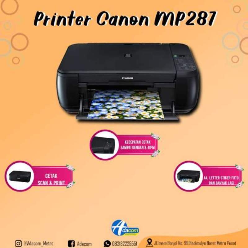printer canon pixma mp287 mp 287 infus multi function all in one