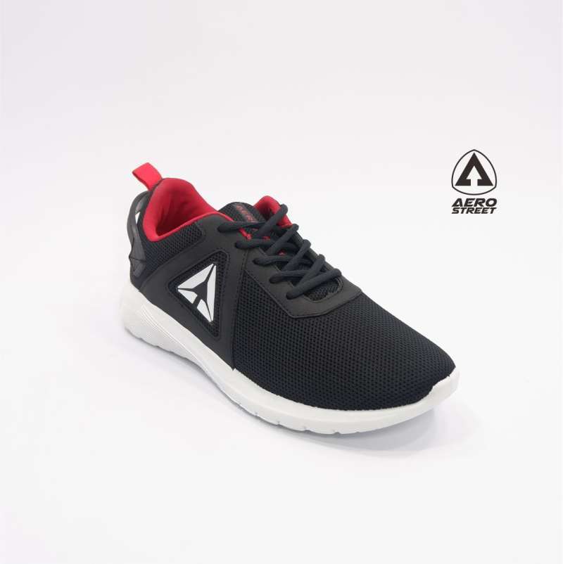 Jual Aerostreet 35 38 Motion Hitam Merah Sepatu Sneakers Casual Sport Sekolah Pria Wanita Aero Street Murah Mei 2021 Blibli