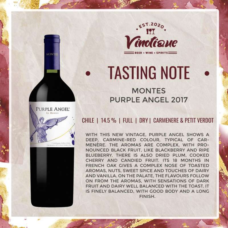 Jual RED WINE MONTES PURPLE ANGEL 2017 [750ML] di Seller ...