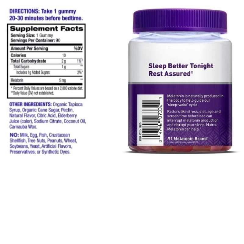 Jual Natrol Melatonin Gummies 5 mg isi 180 Gummy Strawberry ...