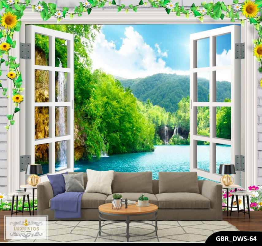 Jual 3d Wallpaper Custom Wallbanner Dinding Pemandangan Alam Luar Jendela Bahan Vinyl Glossy Doff Terbaru Juni 2021 Blibli