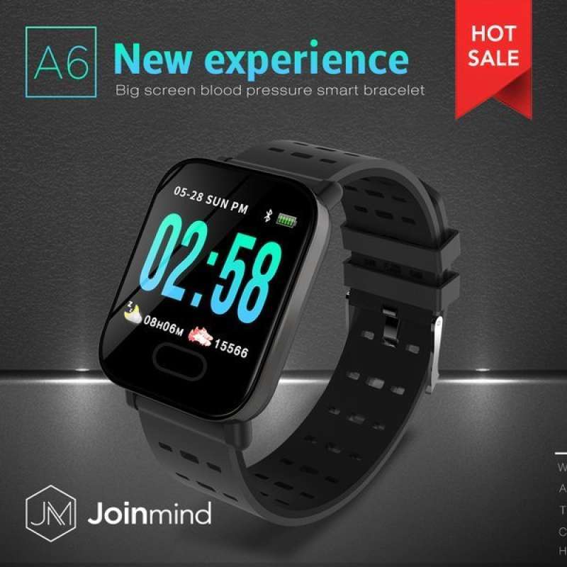 Promo Jam tangan smart watch A6 smart bracelet color screen heart