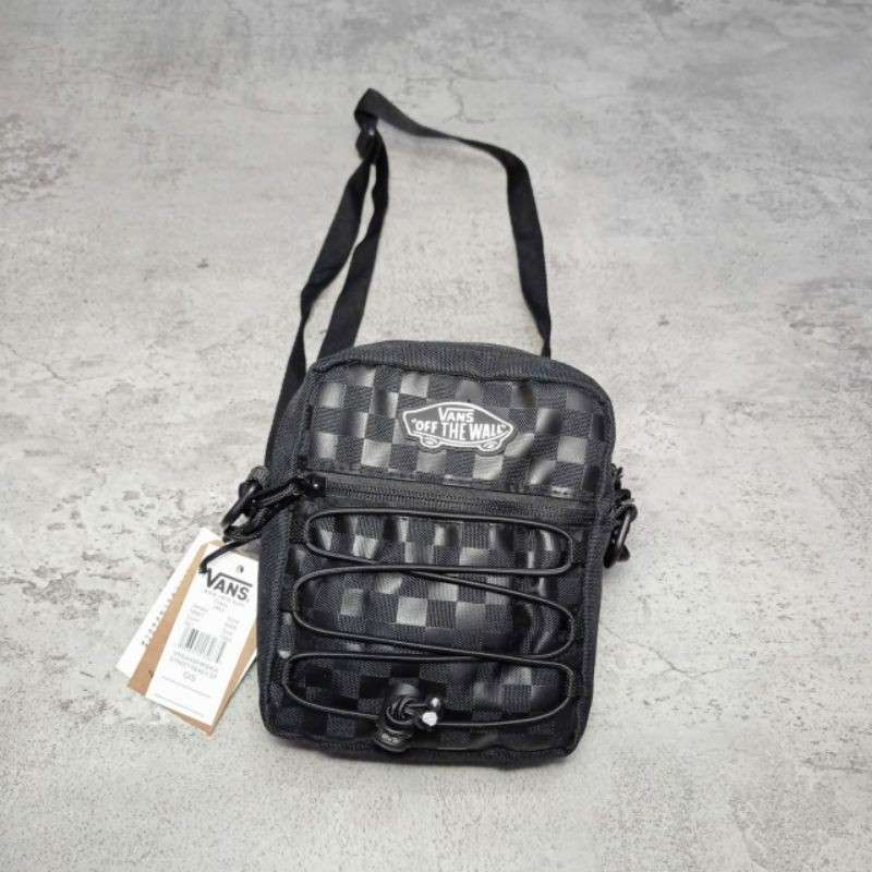 Jual SLINGBAG VANS CROSSBODY BAG CHECKERBOARD BLACK BLACK ORIGINAL