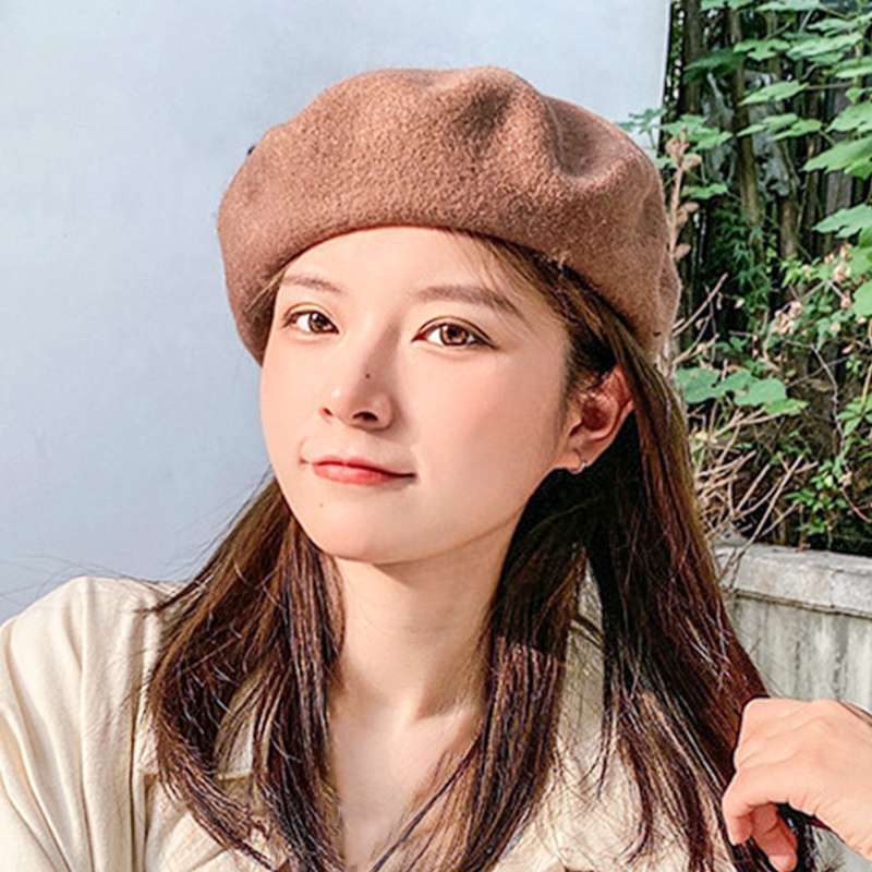 Warm Woolen Beret Hat Cap Gift 