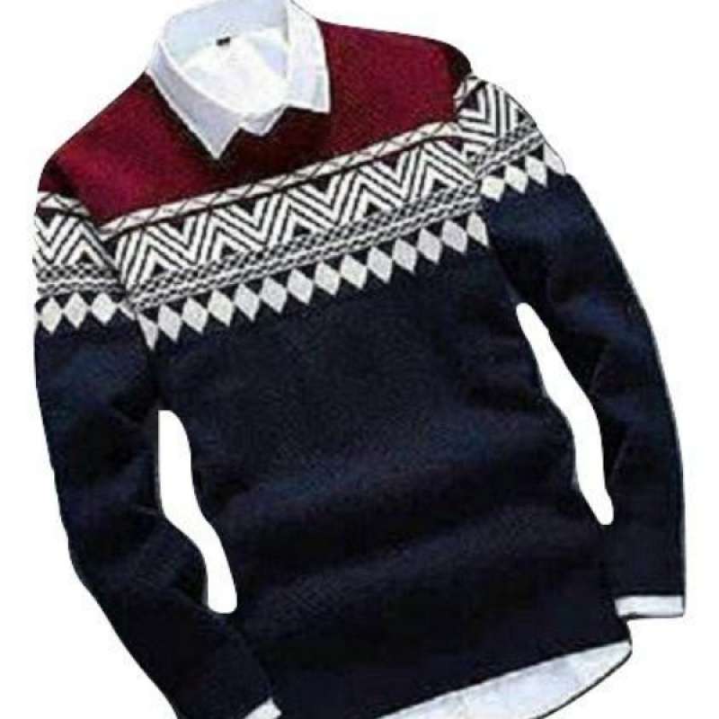Promo Colombus Tribal Navy Sweater 