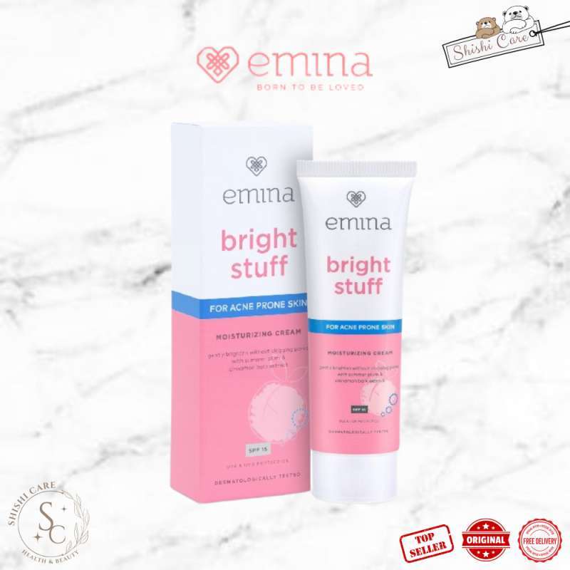 Promo Emina Bright Stuff Moisturizing Cream Spf 15 For Acne Prone