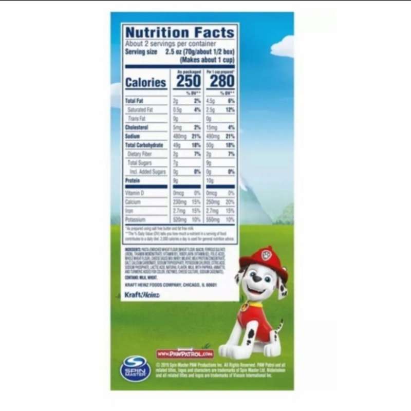 Jual KRAFT PAW PATROL SHAPES MACARONI & CHEESE DINNER di ...