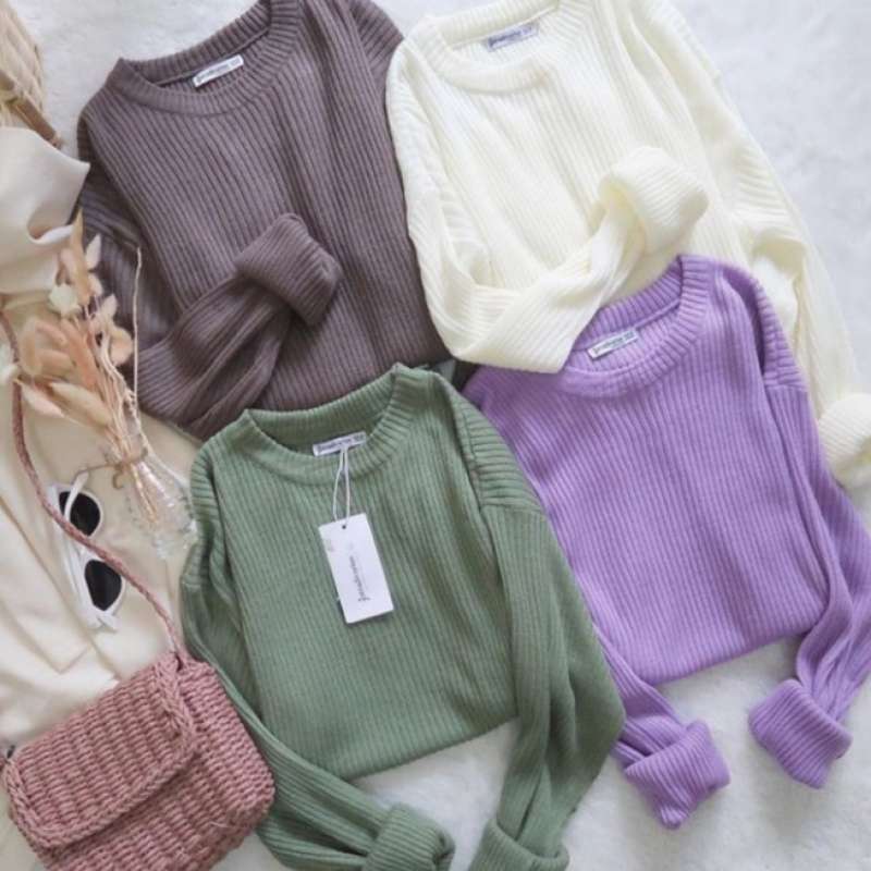 Jual Clarissa Top Knit Baju Atasan Wanita Kekinian Style Korea Atasan Wanita Termurah Baju Murah Fashion Wanita Shirt Murah Mei 2021 Blibli