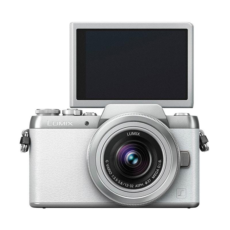 Panasonic Lumix DMC GF7 Double Kit 12-32mm + 35-100mm Kamera Mirrorless - Putih