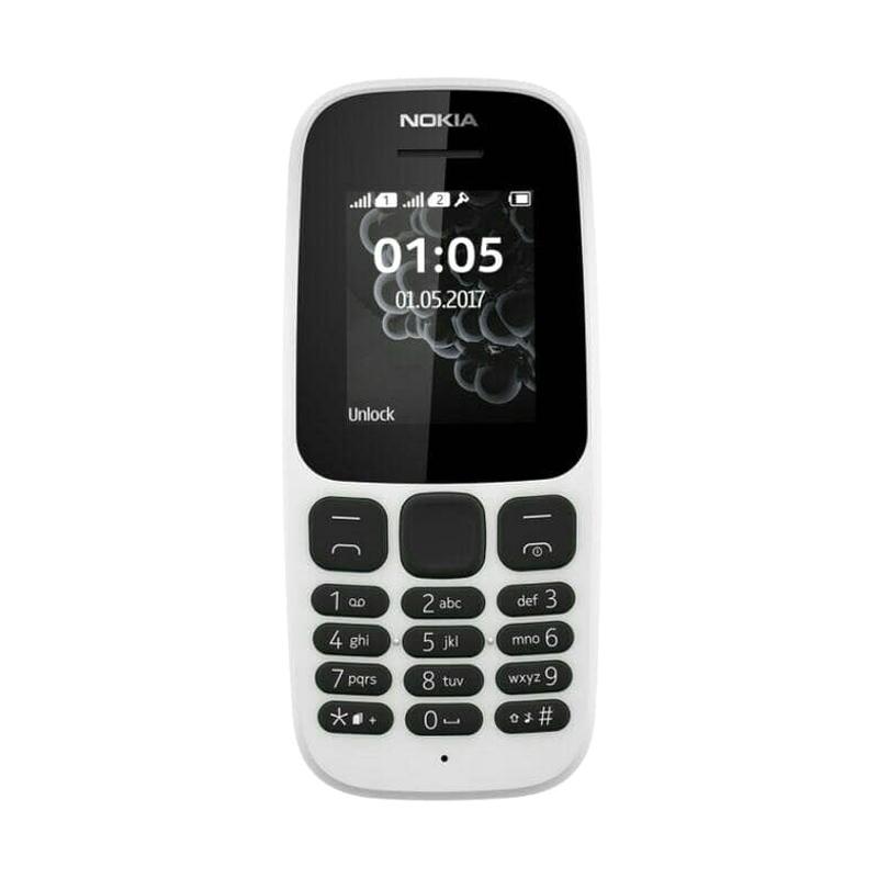Nokia 105 Dual SIM 2017 Handphone - Putih