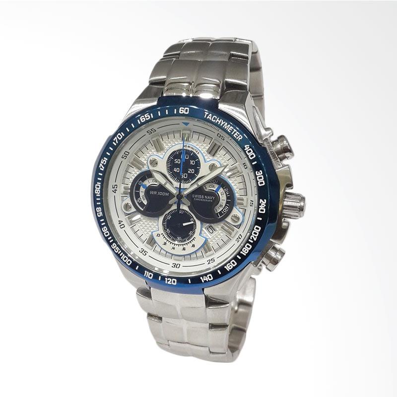 Promo Swiss Navy 8001msswh Stainless Steel Bracelet Jam Tangan