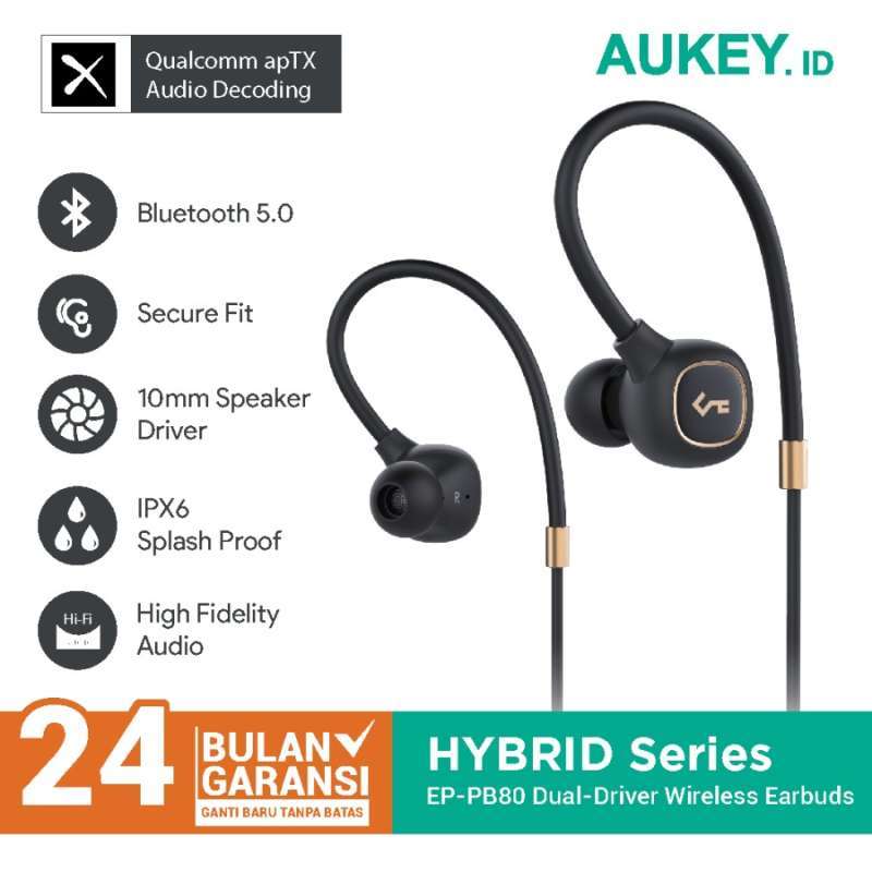 Jual AUKEY EP B80 500390 Hybrid Dual Driver Wireless Earbuds