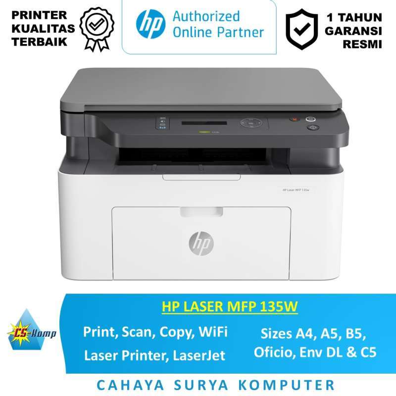 Promo HP LASER MFP 135W, Print, Scan, Copy, Mono, Wireless di Seller Cahaya  Surya Komputer - Kota Makassar, Sulawesi Selatan | Blibli