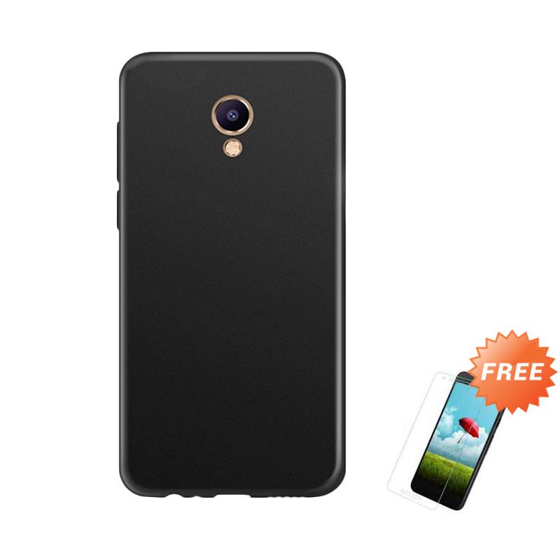 Jual Oem Slim Matte Hardcase Casing For Meizu M5c Black Free Tempered Glass Online Oktober 2020 Blibli Com