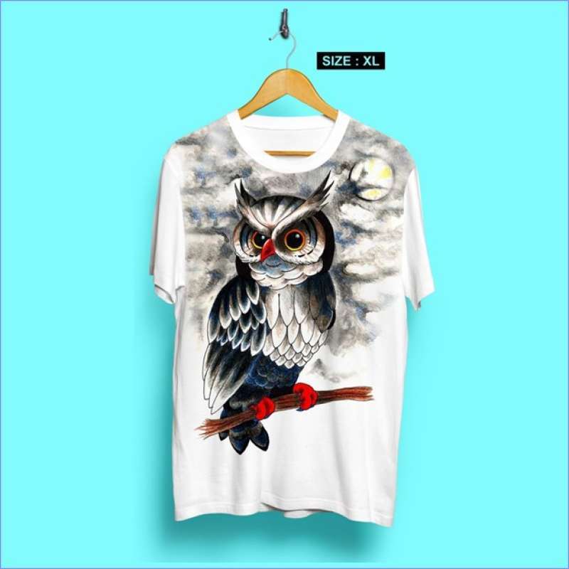Jual Kaos Distro Owl Color XL Cotton 