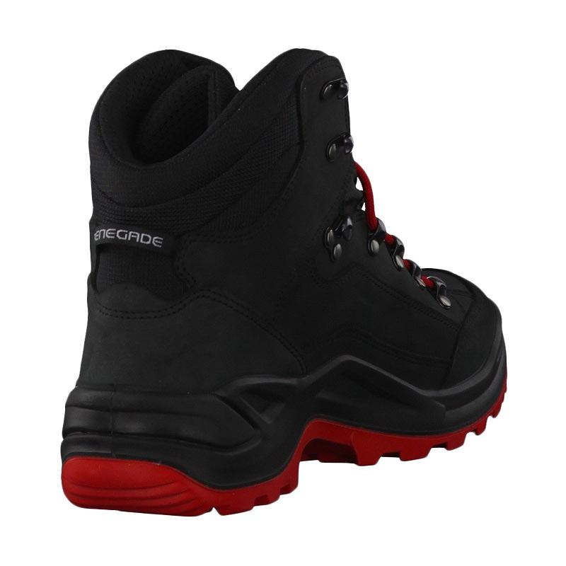 lowa ringan sepatu hiking pria black red original