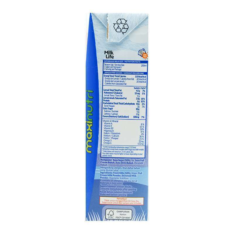Jual Milk Life Susu UHT Plain - 200ml di Seller Beuki Grosir ...