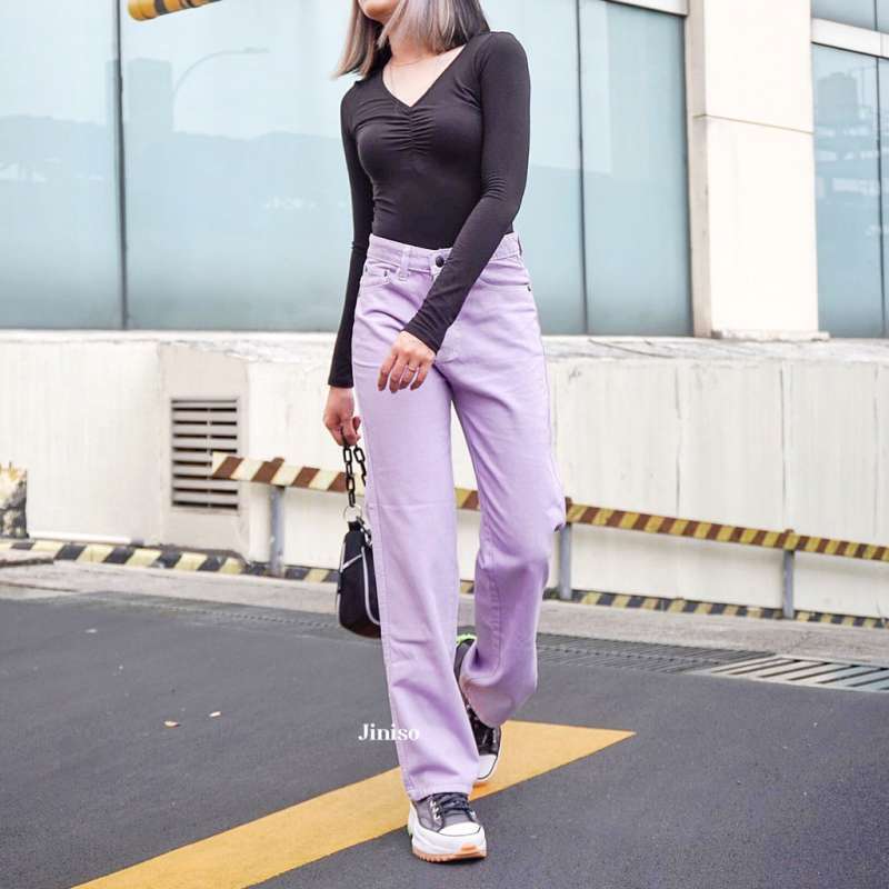 Promo JINISO - Highwaist Loose Jeans 