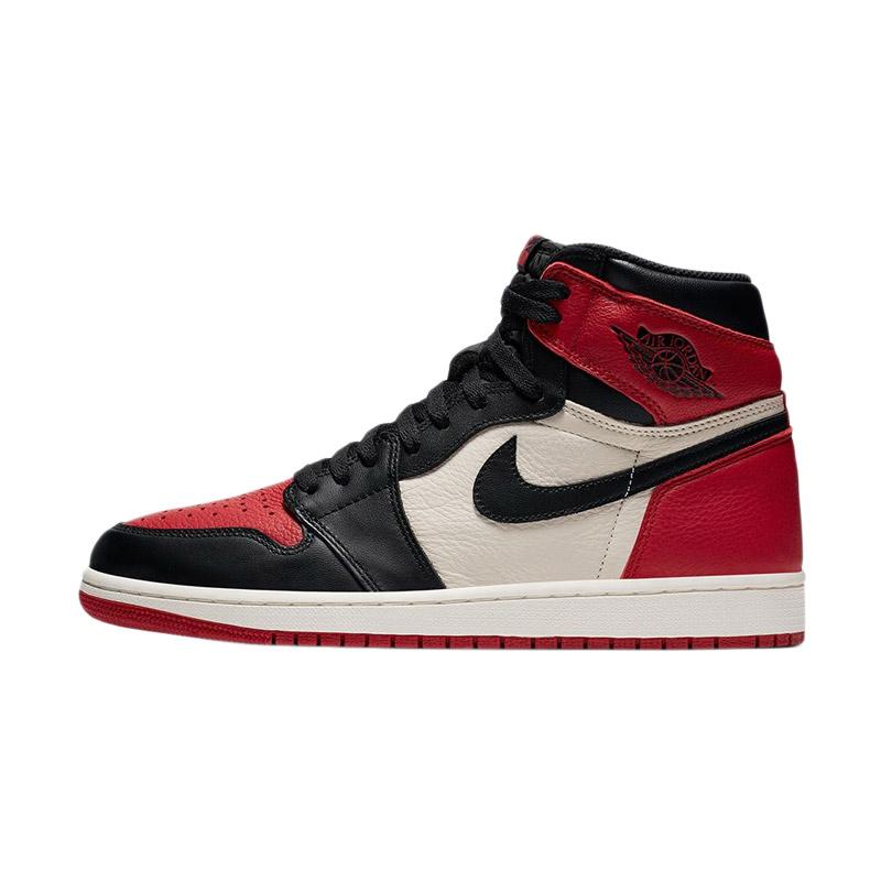Jual NIKE Air Jordan 1 Retro High OG Sepatu Sneakers Bred toe [1:1 ORIGINAL]  Online November 2020 | Blibli