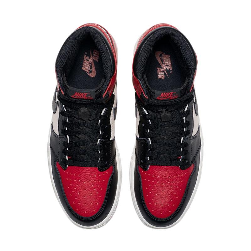 air jordan 1 bred toe harga