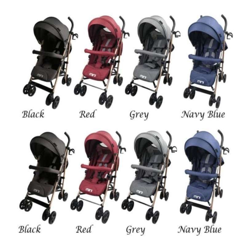 Promo Kereta Dorong Bayi Stroller Pliko 518AL Mini Black Diskon