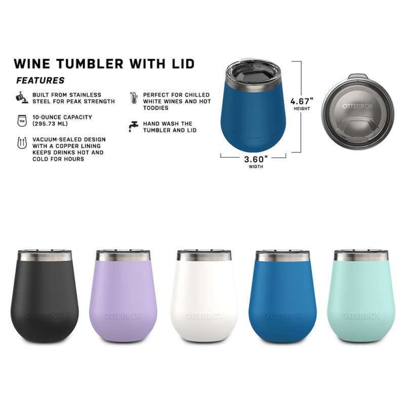 Tumbler OtterBox Elevation Wine Stainless 300 ml Panas Dingin